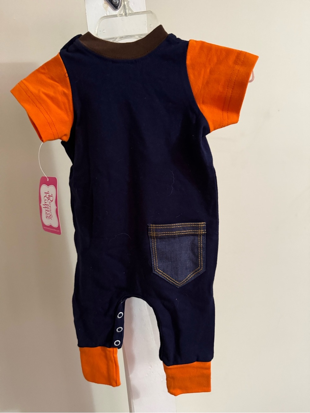 NWT Ricrac & Ruffles Pumpkin Romper - Picture 11 of 13